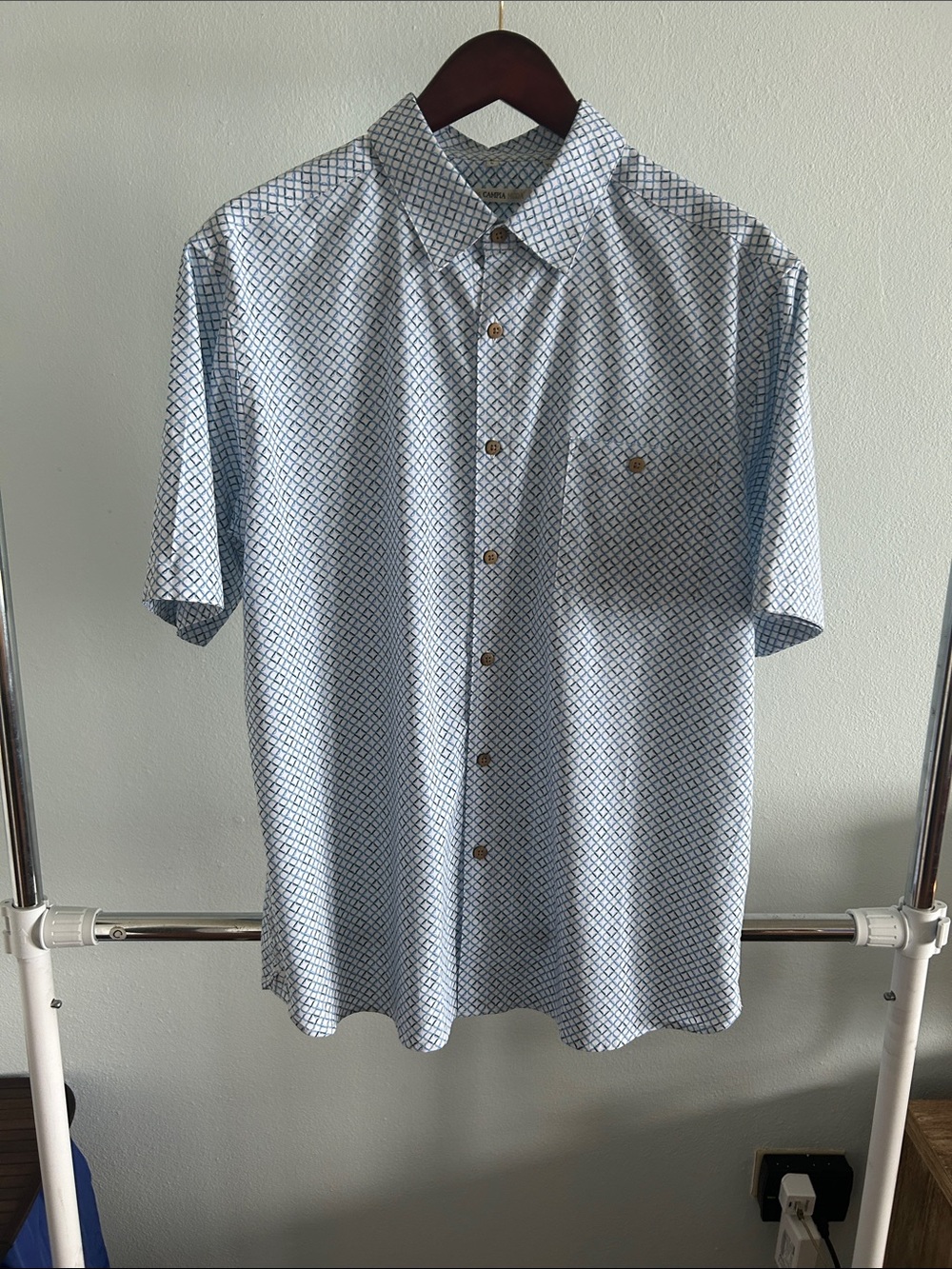 Moda Campia Moda Light Blue Patterned Men’s Shirt - Large